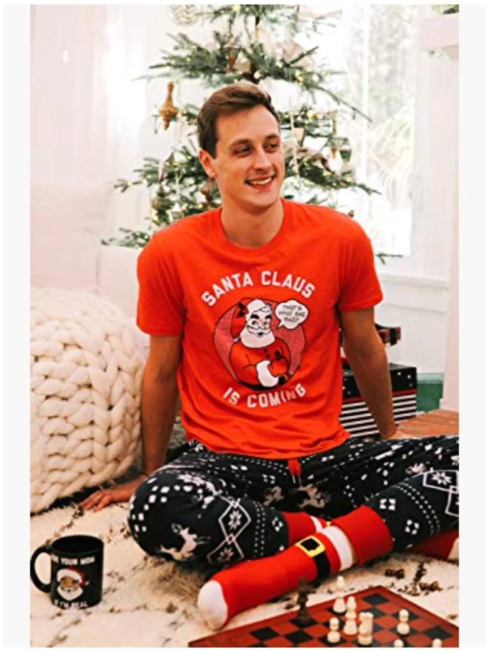 Polyester Blend Funny Christmas T-Shirt for Ugly Sweater Party - Picture 5 of 6